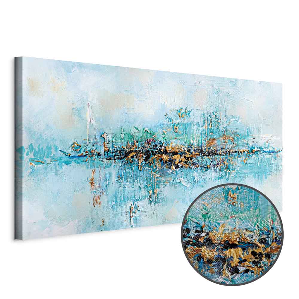 Abstract Blue Lagoon Texture Canvas Print