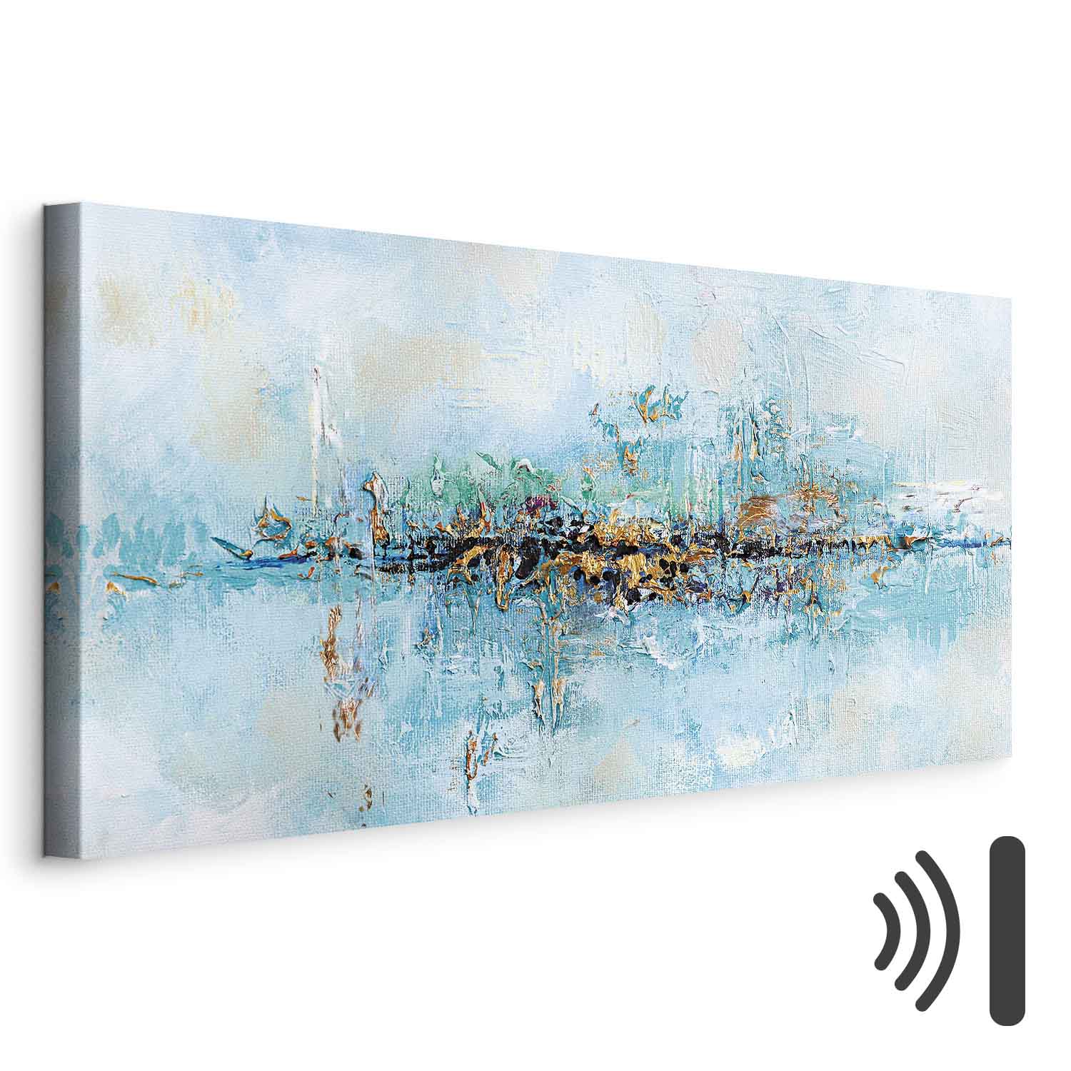 Abstract Blue Lagoon Texture Canvas Print