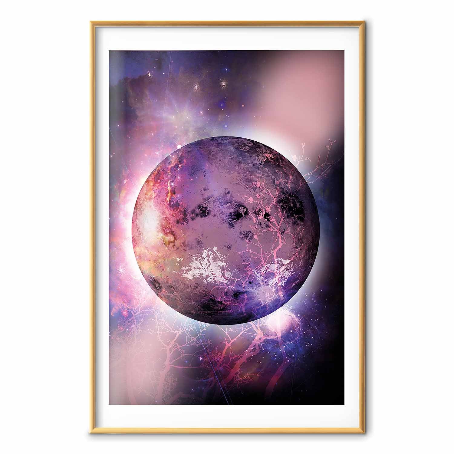 Unknown Planet Colorful Abstract Space Poster