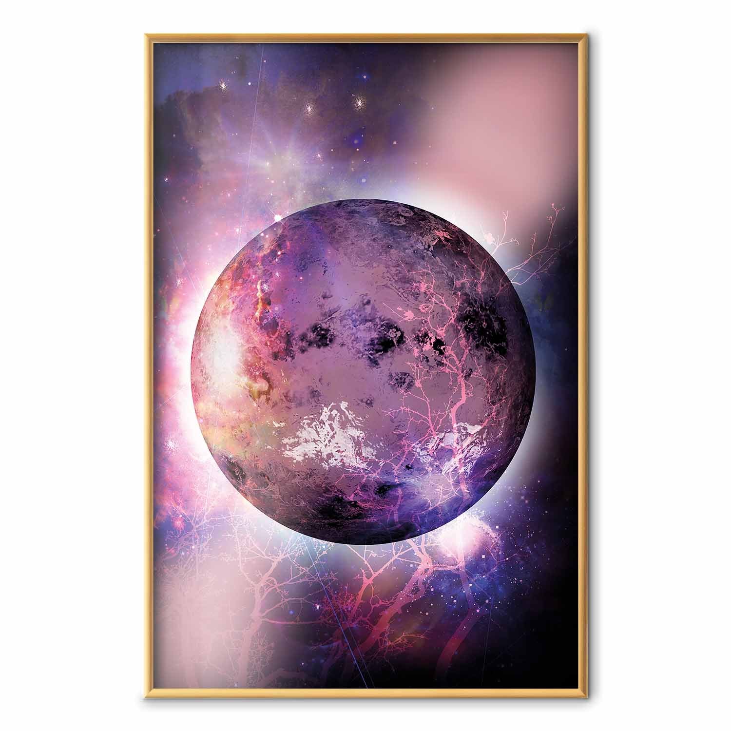Unknown Planet Colorful Abstract Space Poster