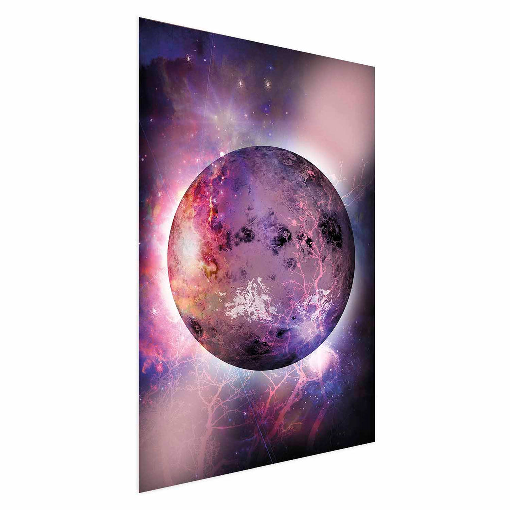 Unknown Planet Colorful Abstract Space Poster
