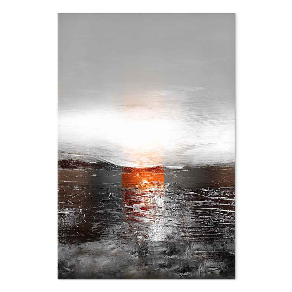 Abstract Sunset Reflection Multicolor Canvas Print