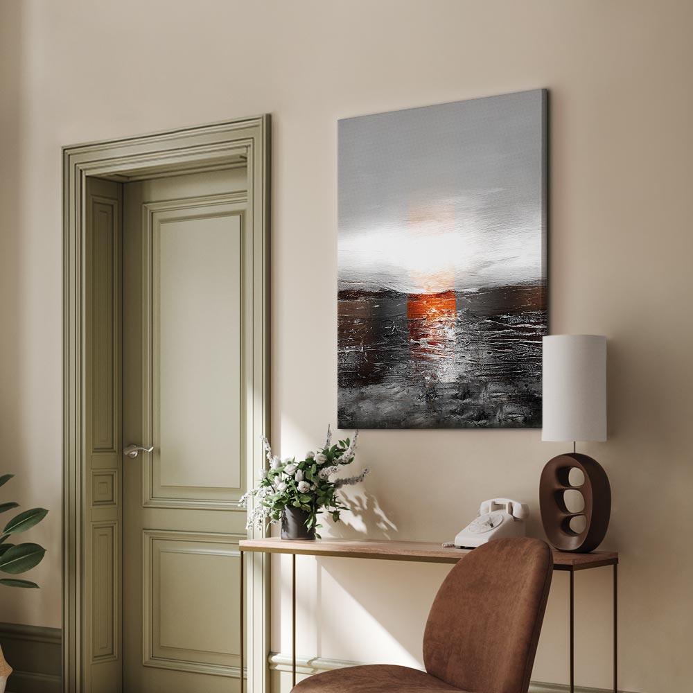 Abstract Sunset Reflection Multicolor Canvas Print