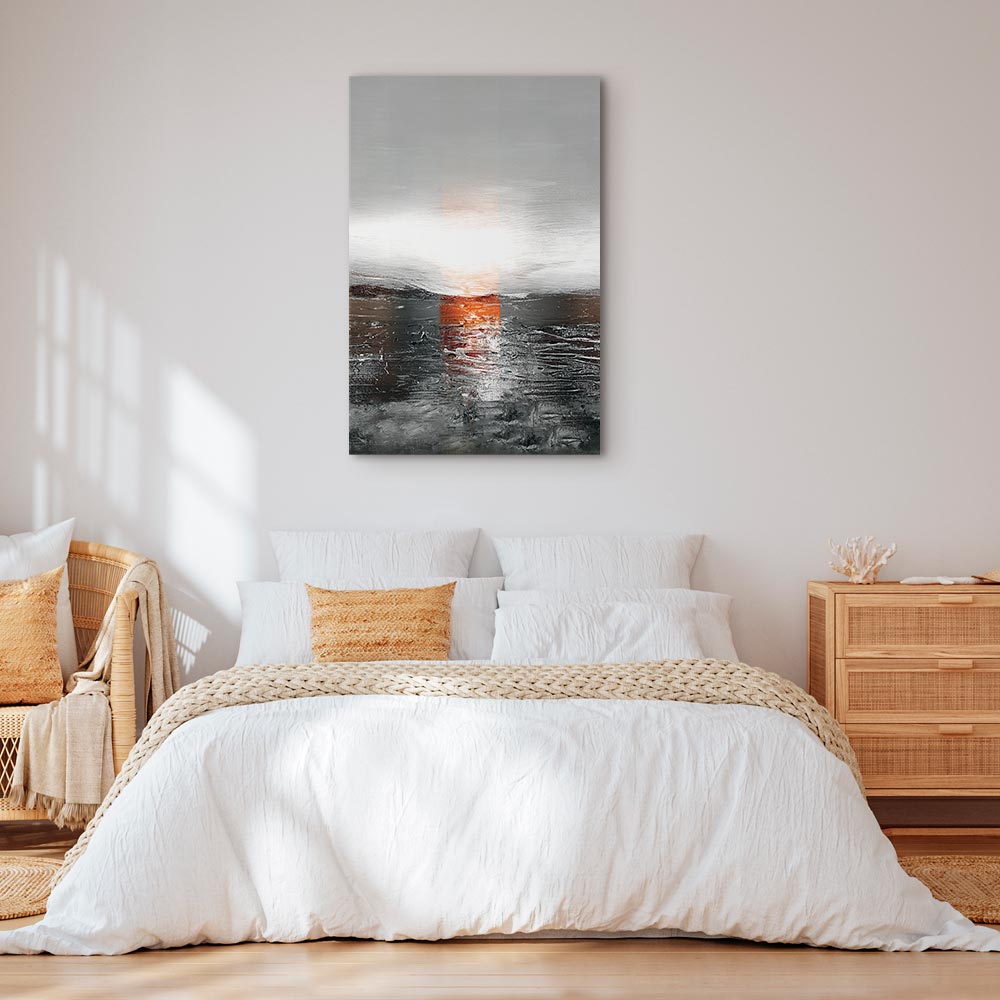 Abstract Sunset Reflection Multicolor Canvas Print