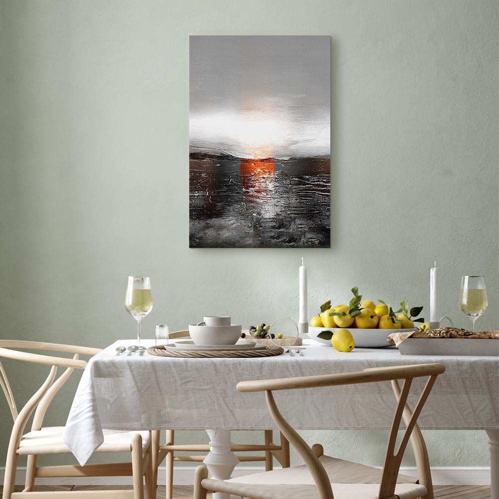 Abstract Sunset Reflection Multicolor Canvas Print