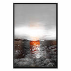 Abstract Sunset Reflection Multicolor Canvas Print