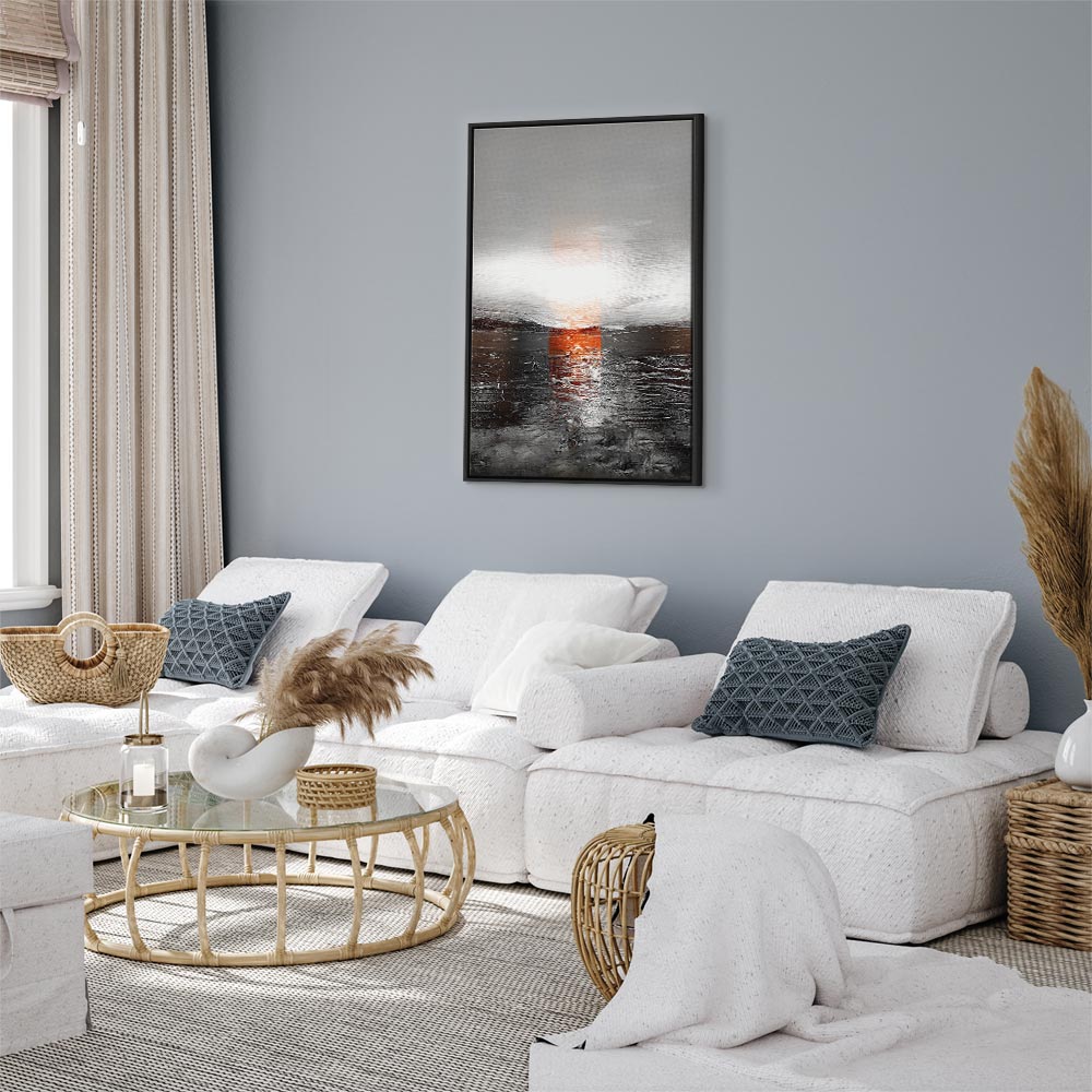 Abstract Sunset Reflection Multicolor Canvas Print