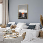 Abstract Sunset Reflection Multicolor Canvas Print