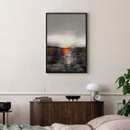 Abstract Sunset Reflection Multicolor Canvas Print
