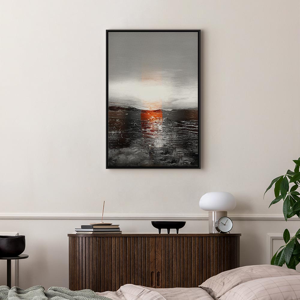 Abstract Sunset Reflection Multicolor Canvas Print