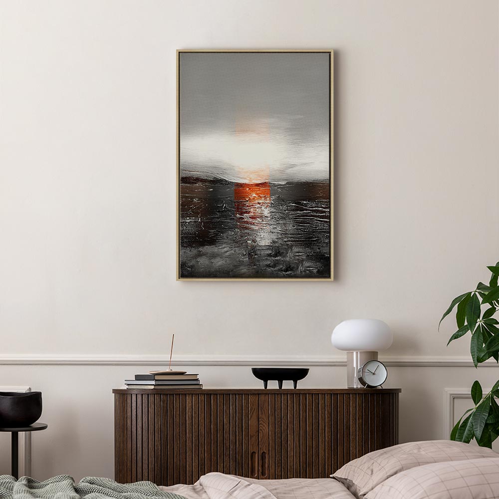 Abstract Sunset Reflection Multicolor Canvas Print