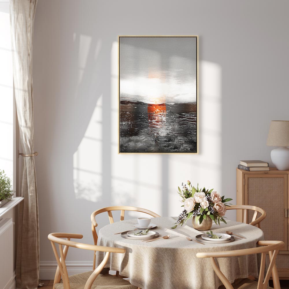 Abstract Sunset Reflection Multicolor Canvas Print