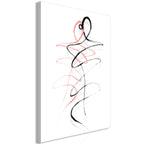 Stylish Abstract Canvas Print with Passionate Motif