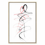 Abstract Couple Silhouette Modern Canvas Print