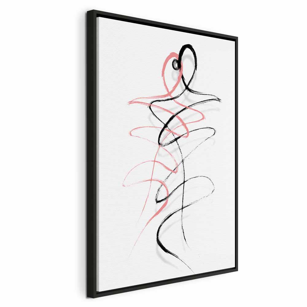 Abstract Couple Silhouette Modern Canvas Print
