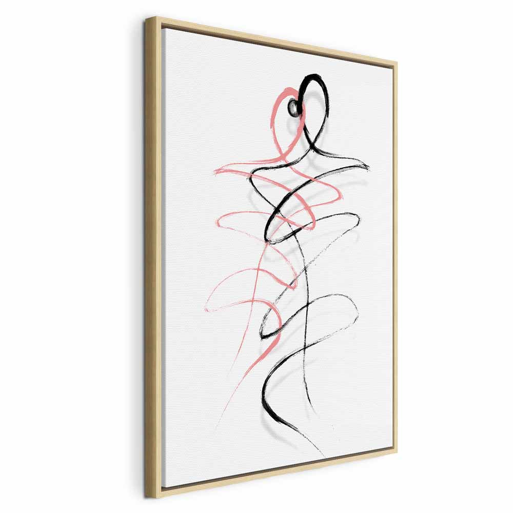 Abstract Couple Silhouette Modern Canvas Print