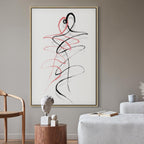 Abstract Couple Silhouette Modern Canvas Print