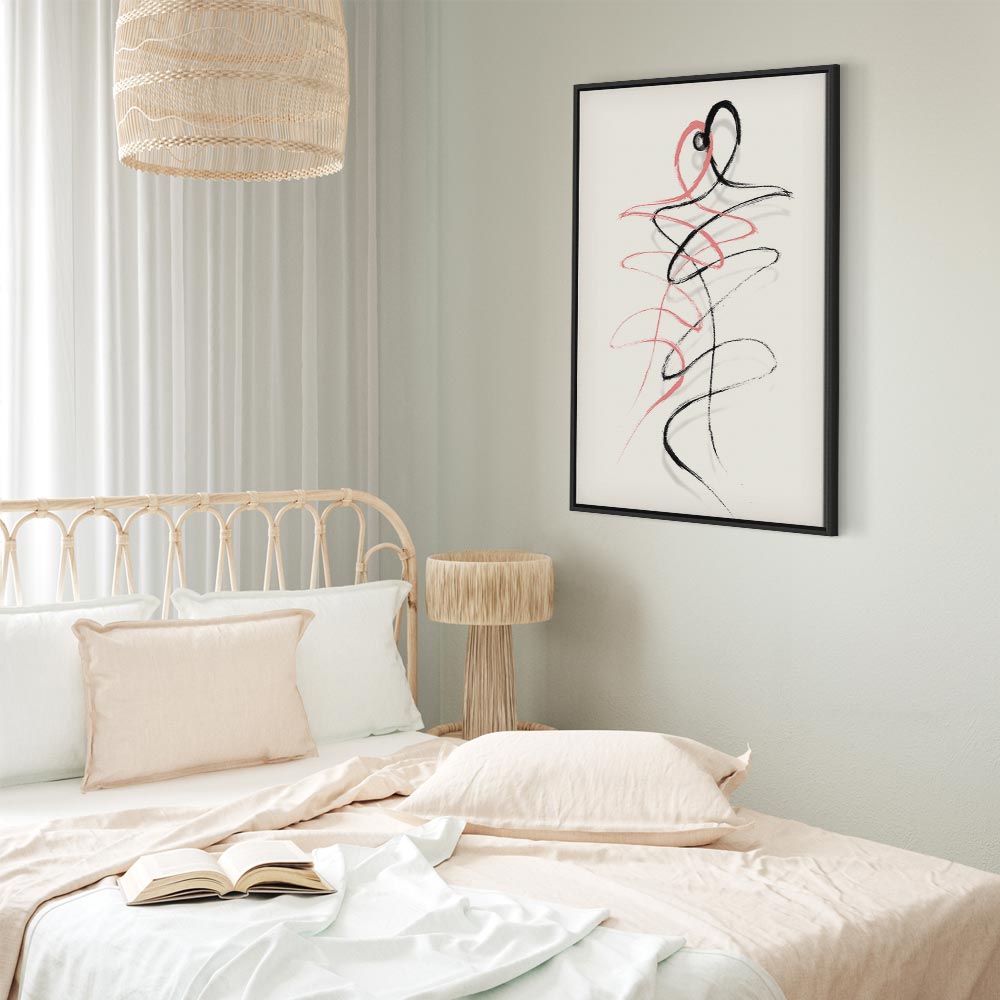 Abstract Couple Silhouette Modern Canvas Print