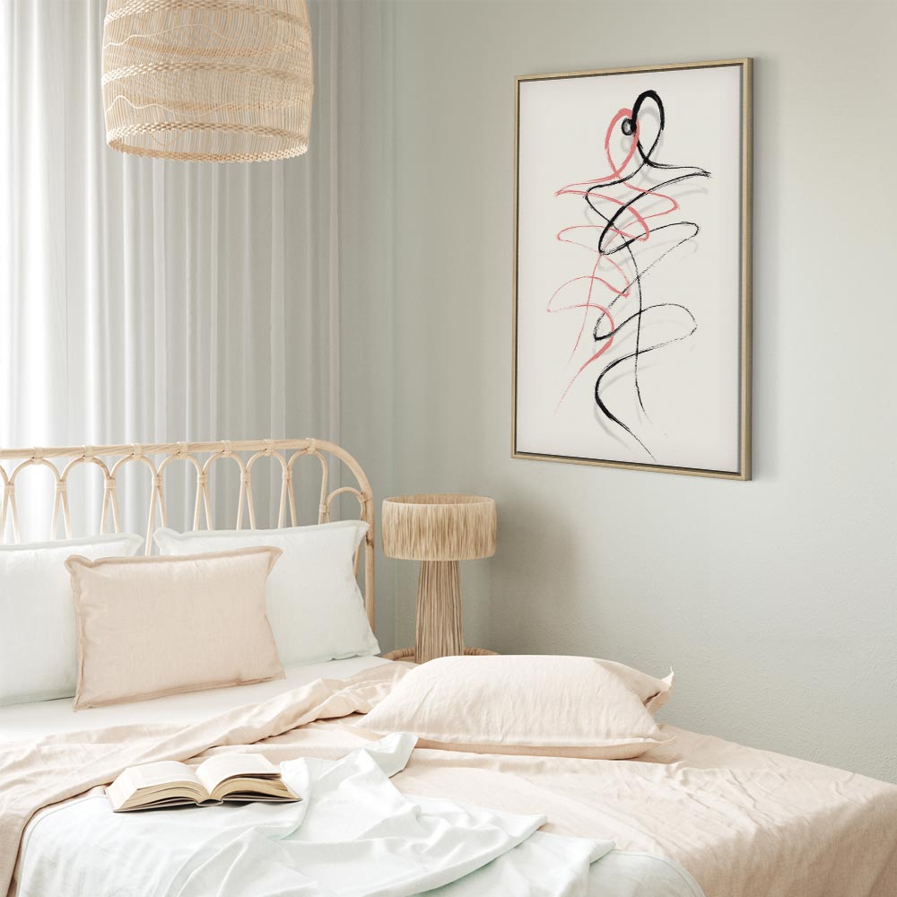 Abstract Couple Silhouette Modern Canvas Print