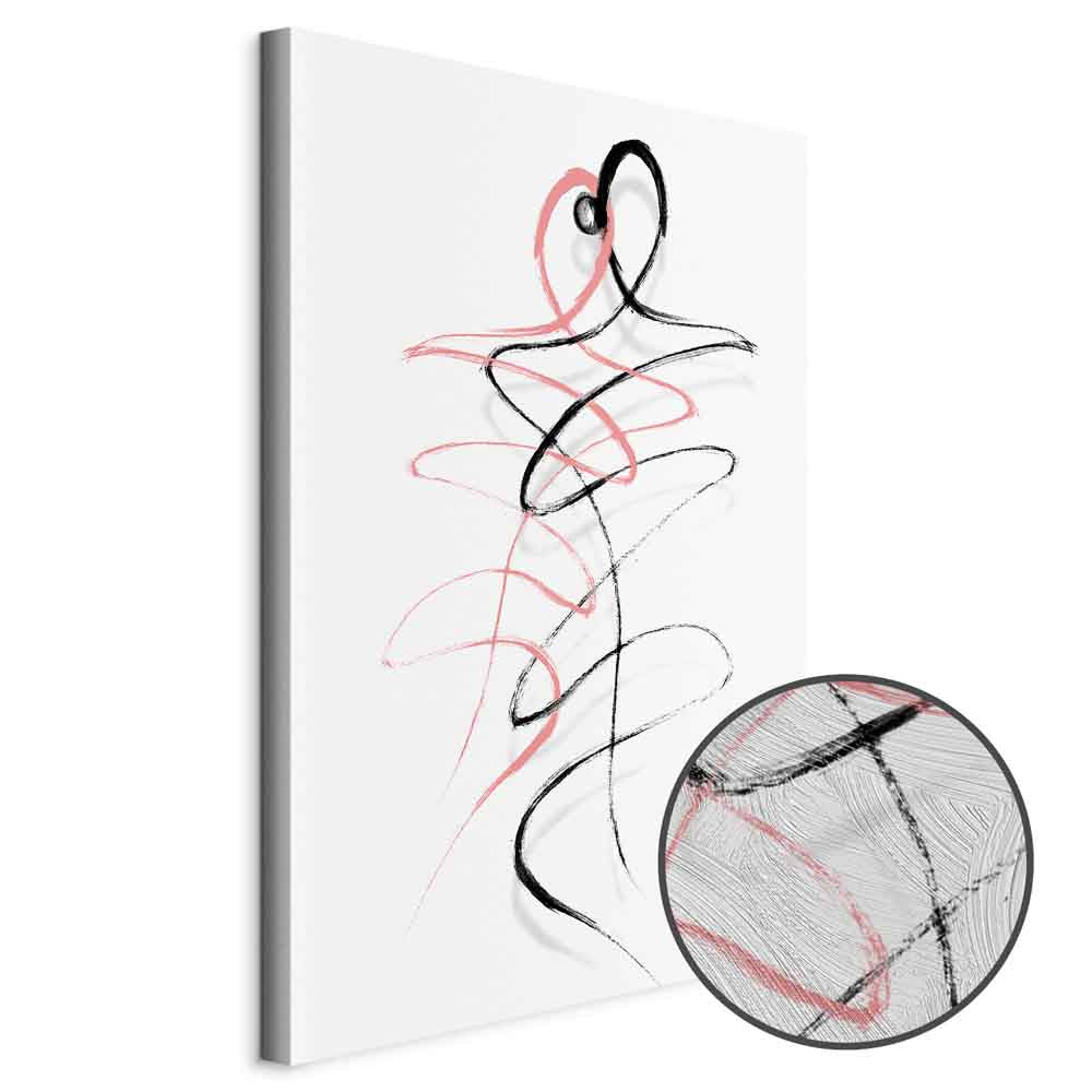 Abstract Couple Silhouette Modern Canvas Print