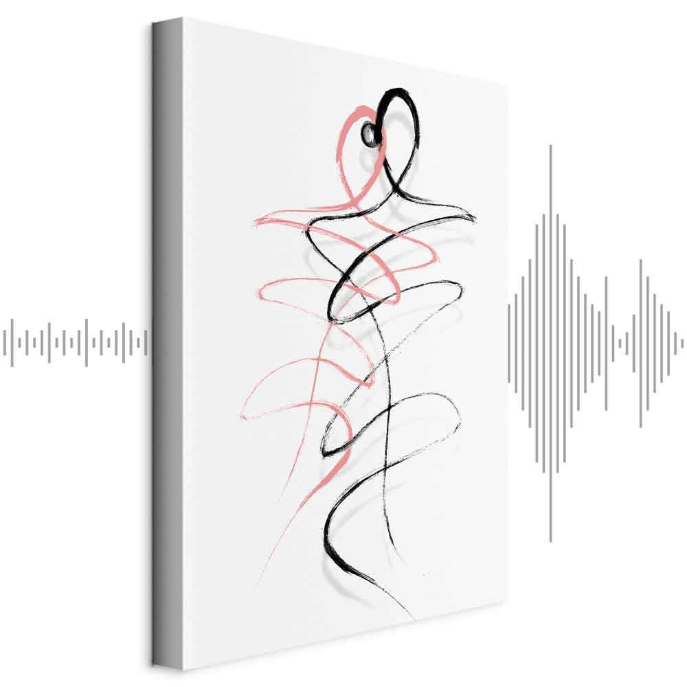 Abstract Couple Silhouette Modern Canvas Print