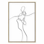 Silhouette Figures Black Vertical Canvas Print