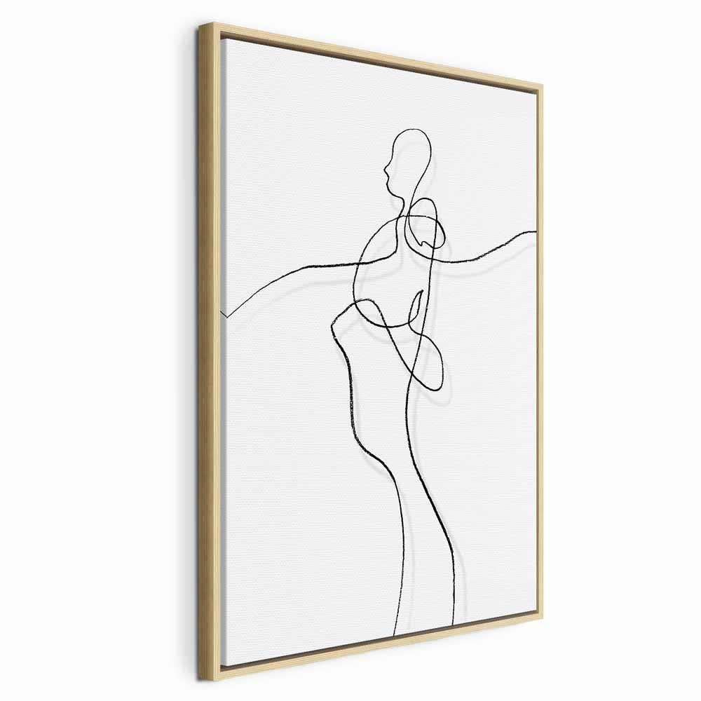Silhouette Figures Black Vertical Canvas Print