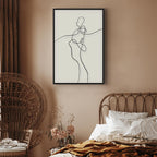 Silhouette Figures Black Vertical Canvas Print