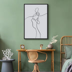 Silhouette Figures Black Vertical Canvas Print