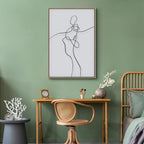 Silhouette Figures Black Vertical Canvas Print