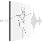 Silhouette Figures Black Vertical Canvas Print
