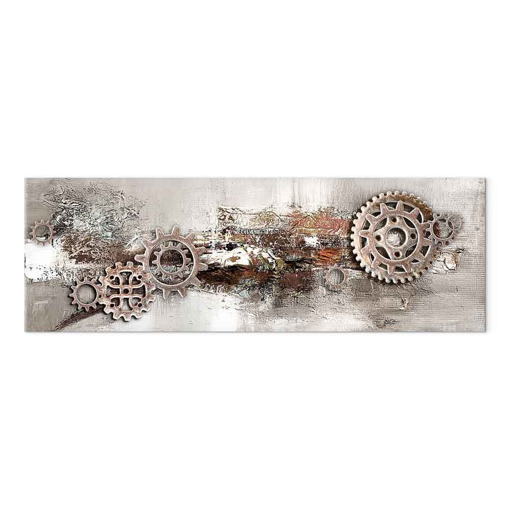 Industrial Steel Cranks Abstract Canvas Print