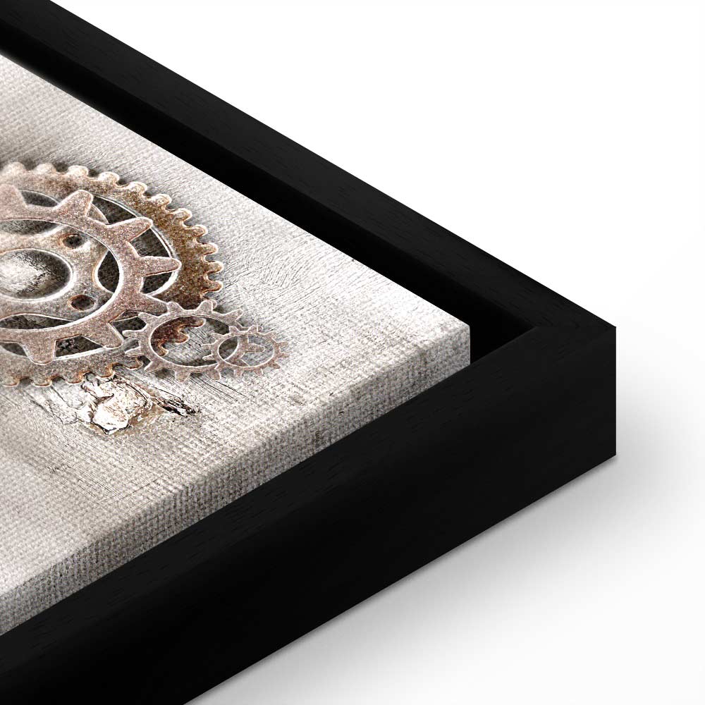 Industrial Steel Cranks Abstract Canvas Print