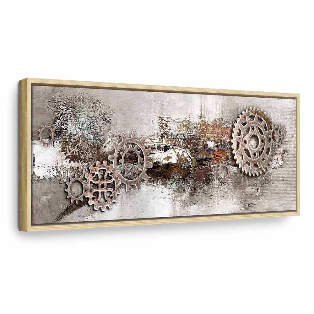 Industrial Steel Cranks Abstract Canvas Print