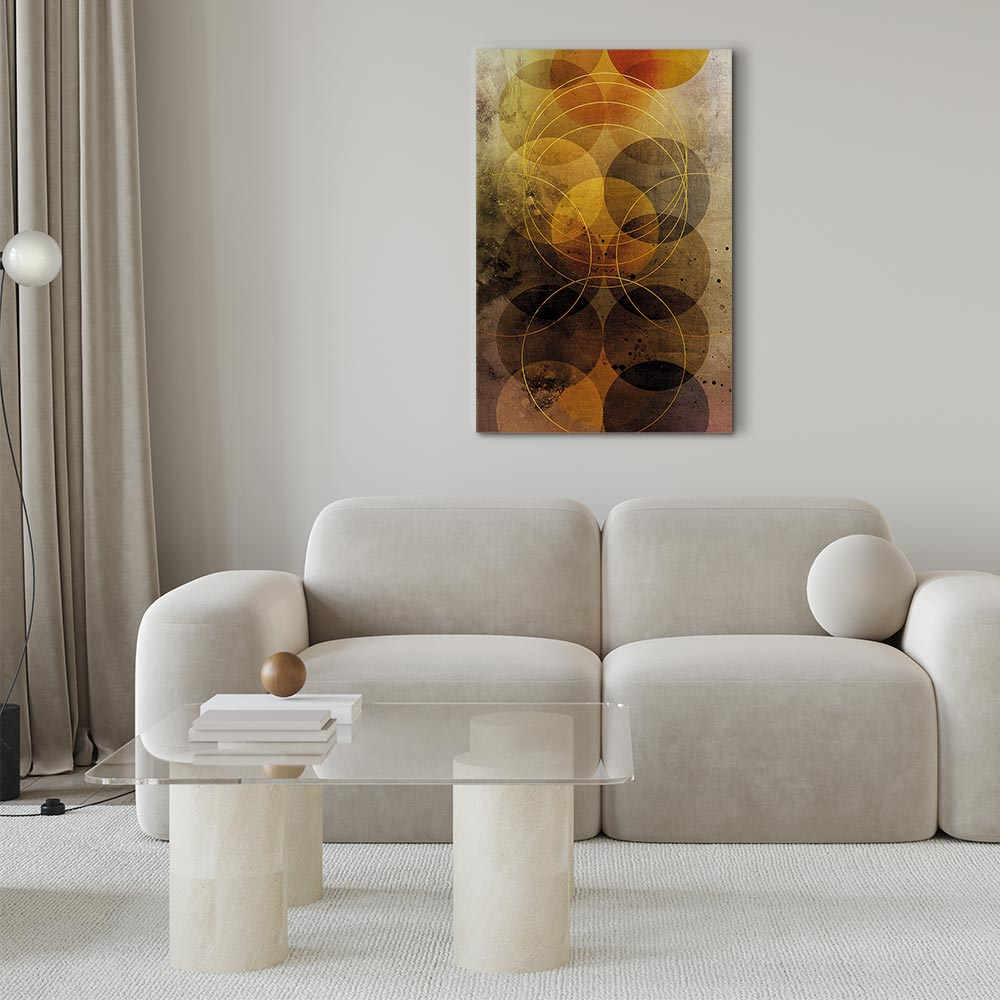 Abstract Geometric Sun Journey Canvas Print