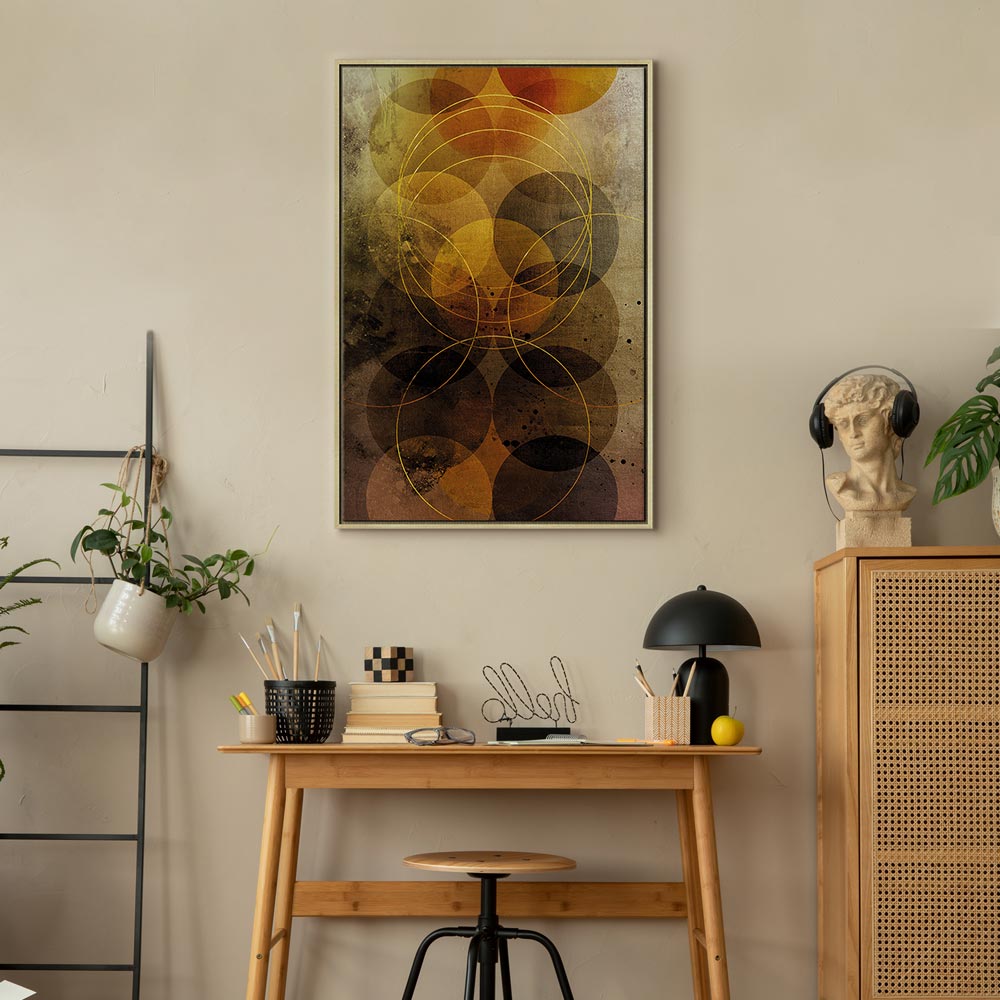 Abstract Geometric Sun Journey Canvas Print