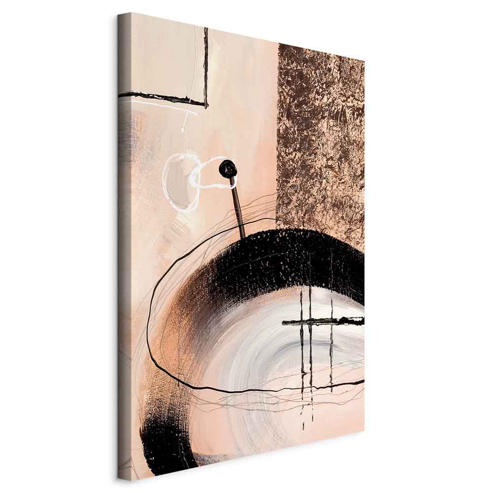 Hand-Painted Abstract Shapes Modern Canvas Print
