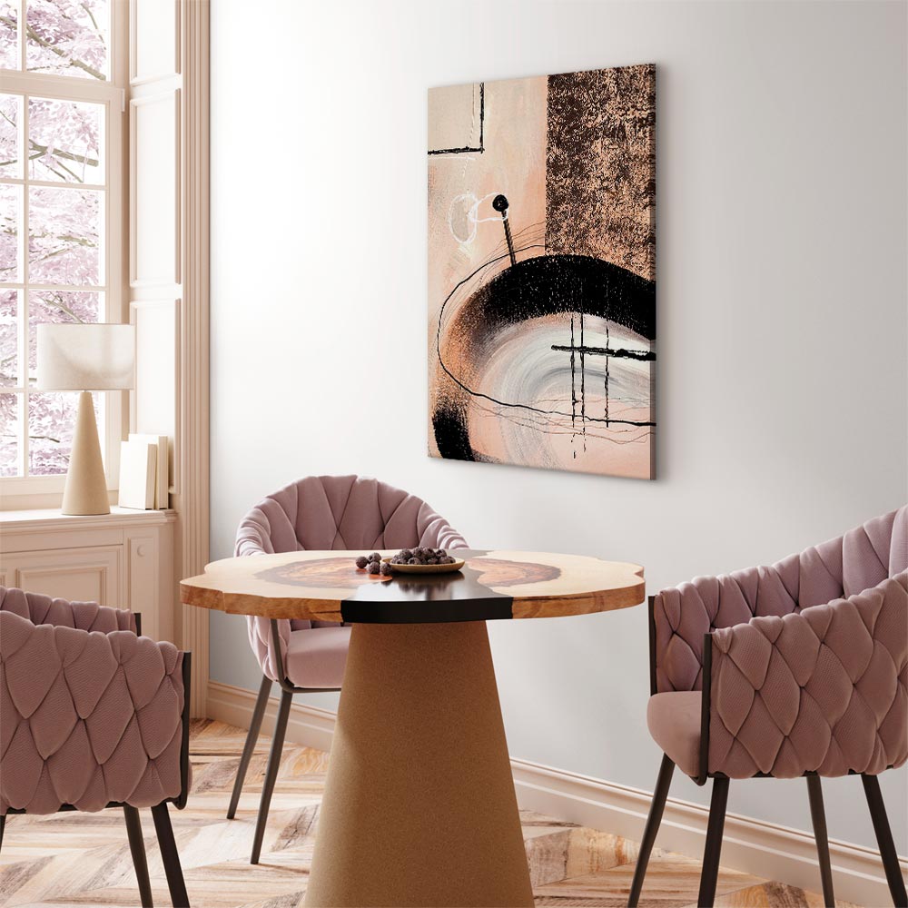 Hand-Painted Abstract Shapes Modern Canvas Print