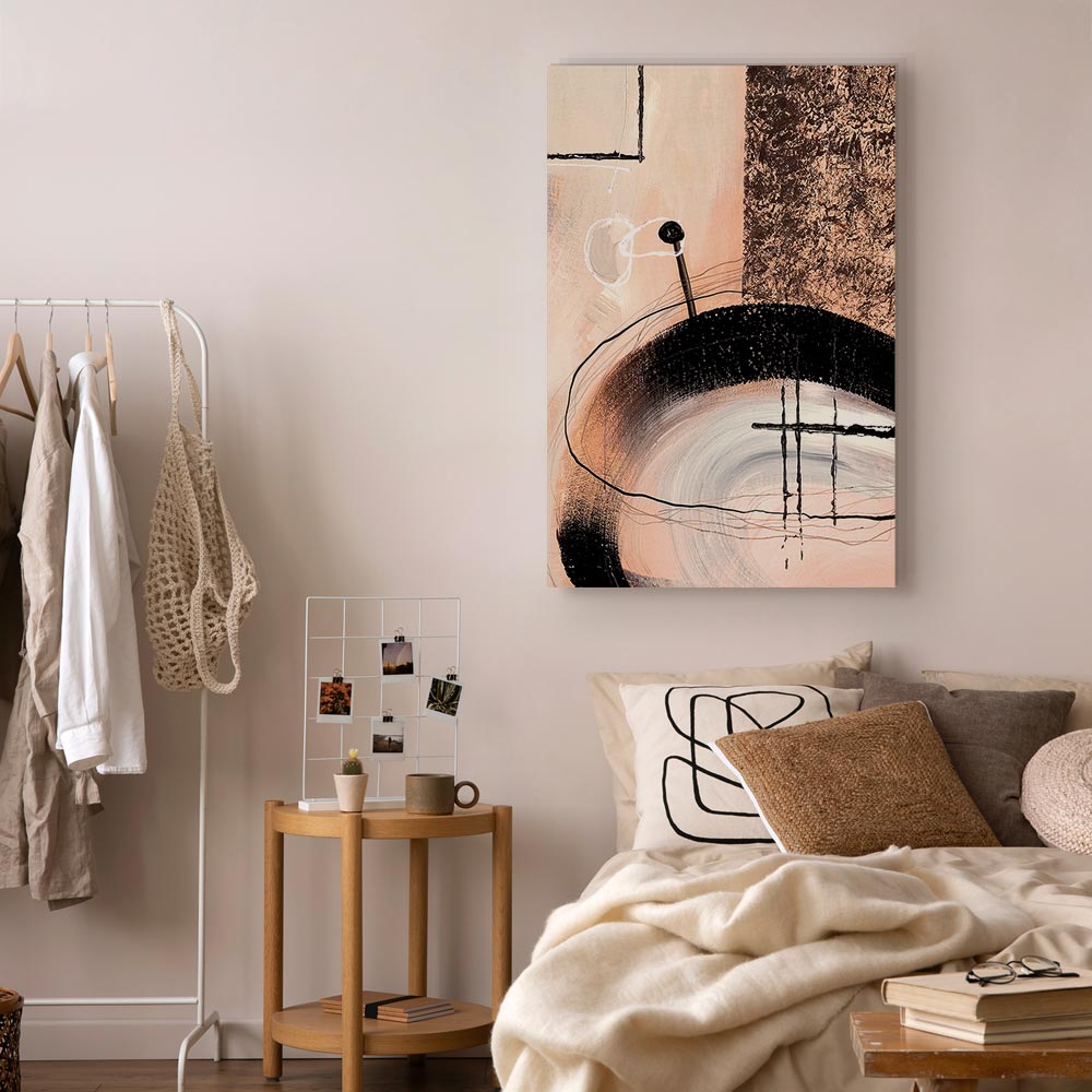 Hand-Painted Abstract Shapes Modern Canvas Print