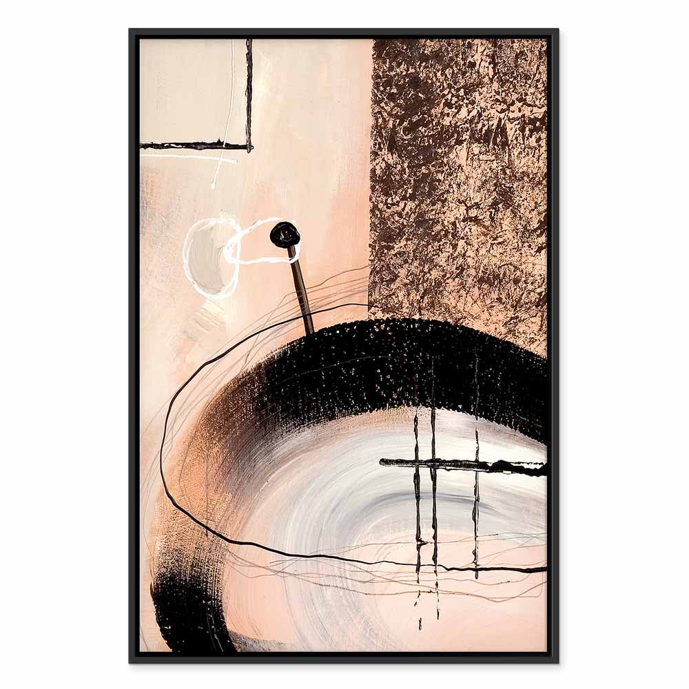 Hand-Painted Abstract Shapes Modern Canvas Print