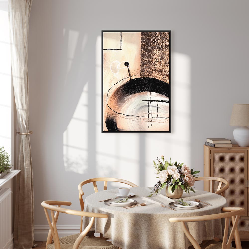 Hand-Painted Abstract Shapes Modern Canvas Print