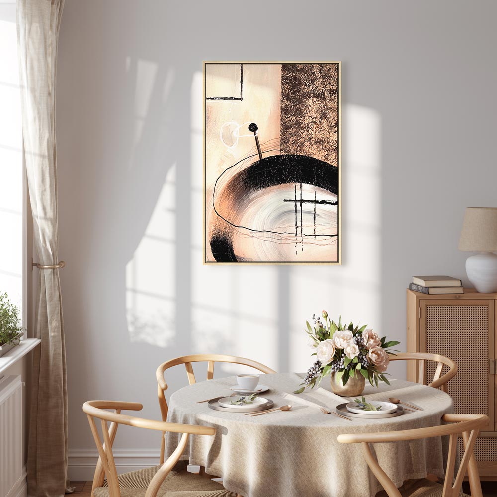 Hand-Painted Abstract Shapes Modern Canvas Print