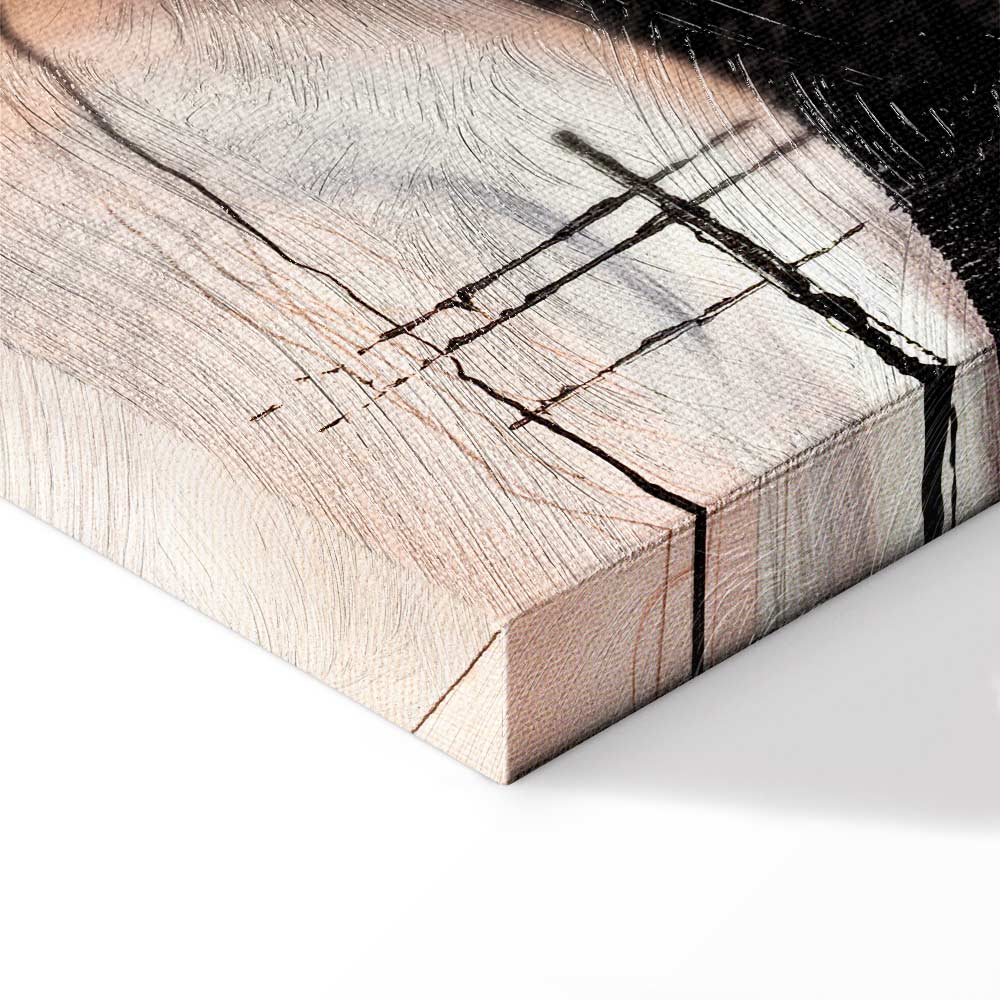 Hand-Painted Abstract Shapes Modern Canvas Print