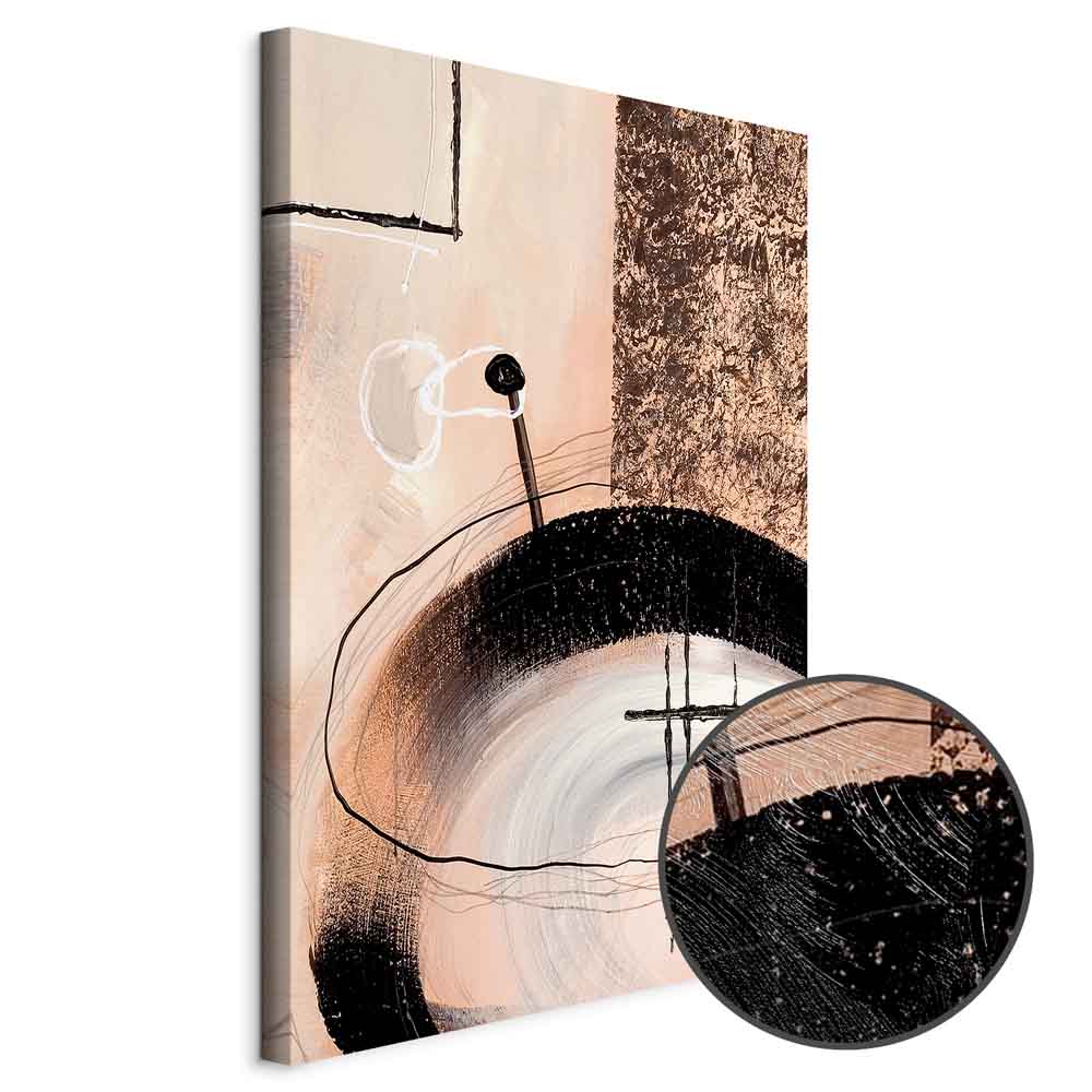 Hand-Painted Abstract Shapes Modern Canvas Print
