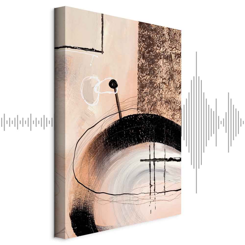 Hand-Painted Abstract Shapes Modern Canvas Print