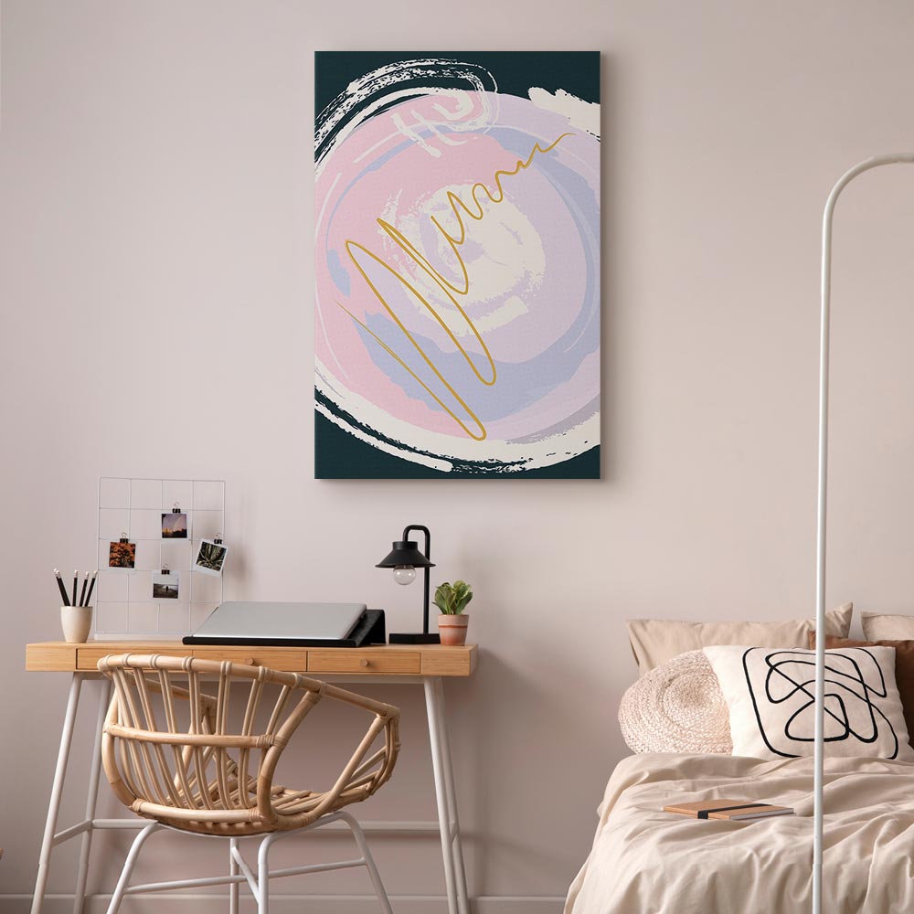 Abstract Gravitation Waves Vertical Canvas Print