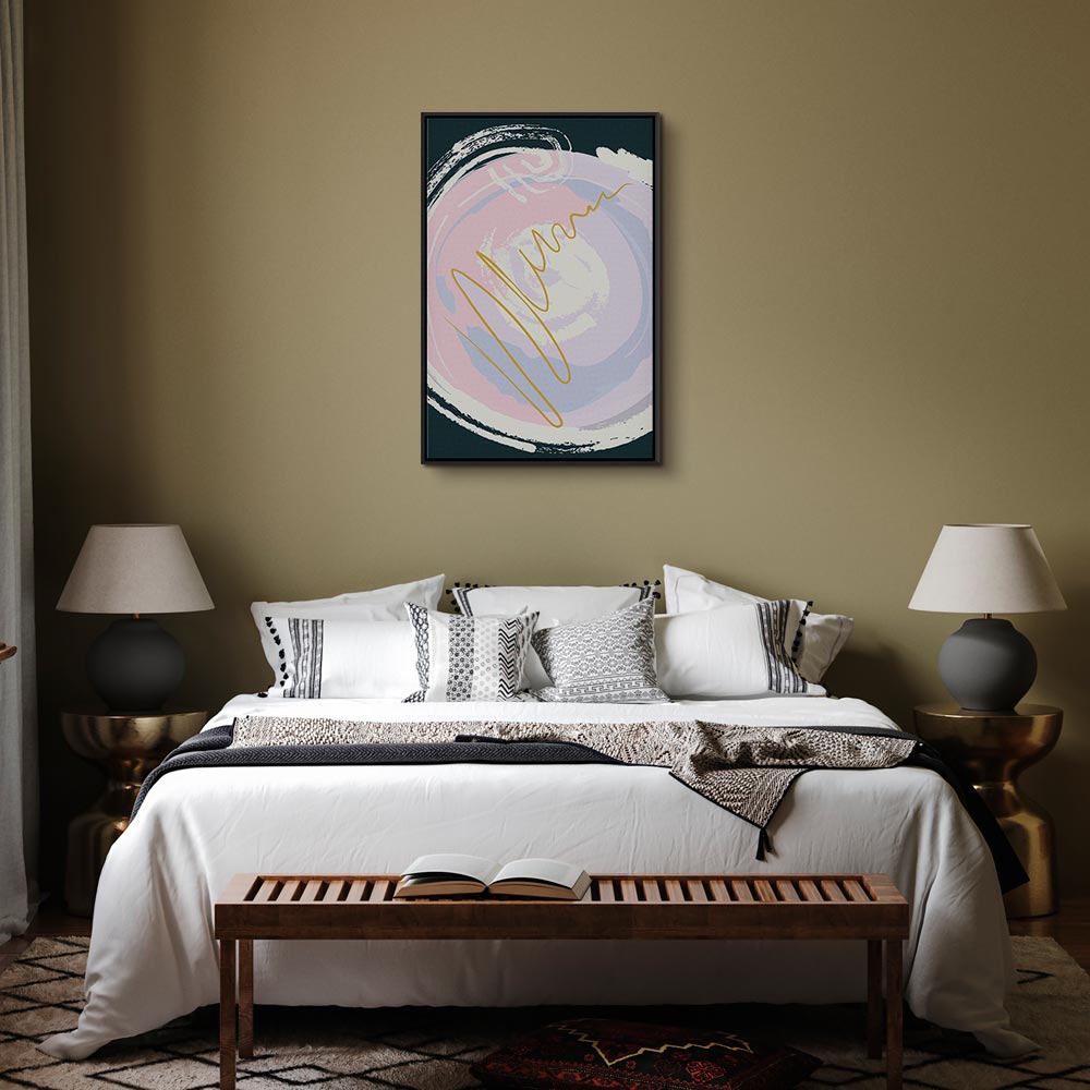 Abstract Gravitation Waves Vertical Canvas Print