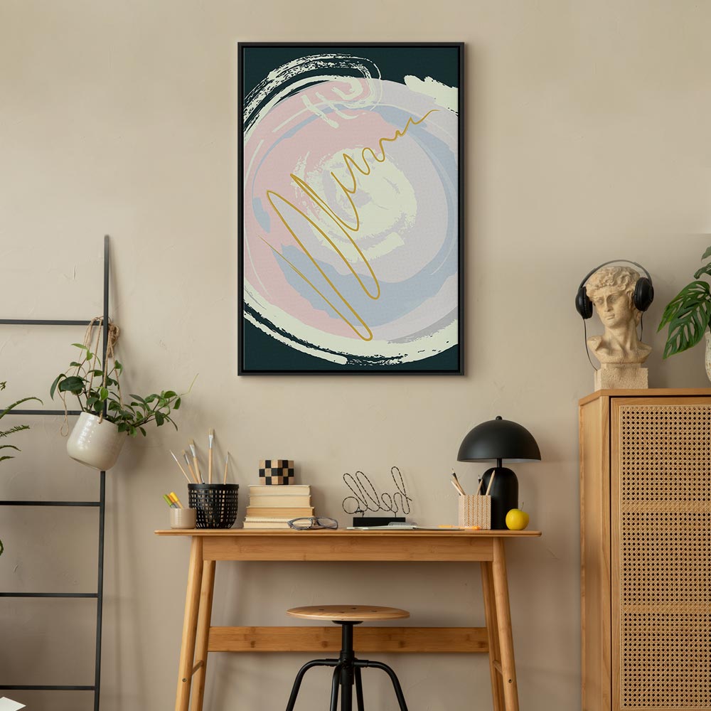 Abstract Gravitation Waves Vertical Canvas Print
