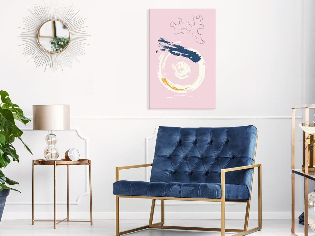 Stylish Canvas Print with Pink Accent for Modern Homes
