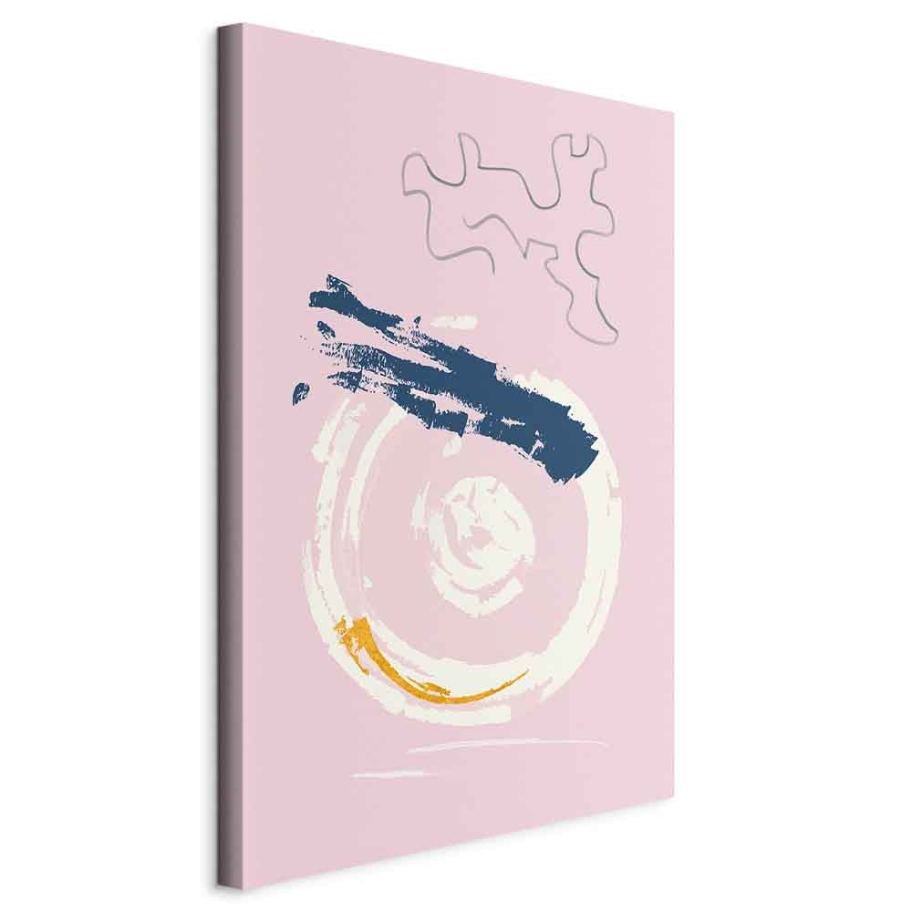 Pink Abstract Accent Vertical Canvas Print